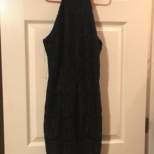 Semi-formal black lace dress
